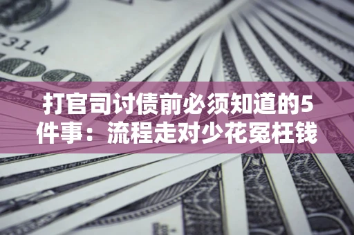 武汉打官司讨债前必须知道的5件事：流程走对少花冤枉钱