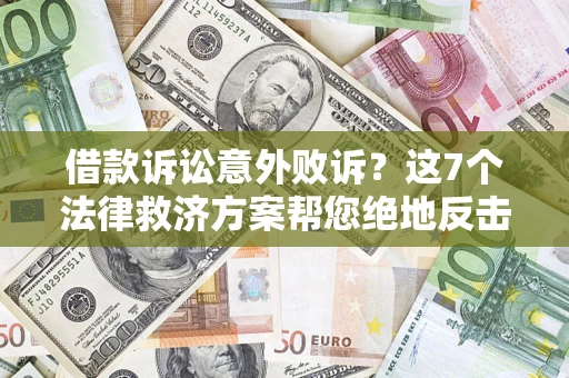 武汉借款诉讼意外败诉？这7个法律救济方案帮您绝地反击！